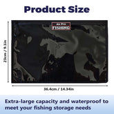 Waterproof tackle storage bag with padded shoulder strap